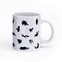 animal mug 11oz black and white right