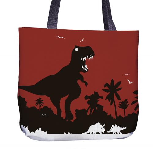 Dinosaur Tote Bag Back