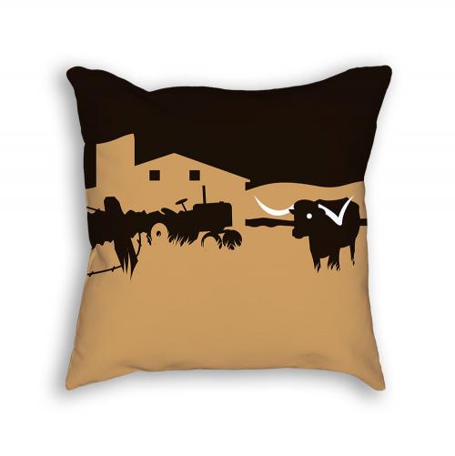 Longhorn Pillow Front